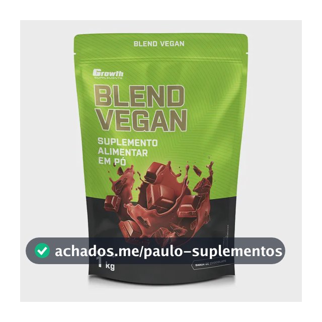 Blend Vegan (Proteína vegana) 1kg Growth Supplements - Sabor Chocolate