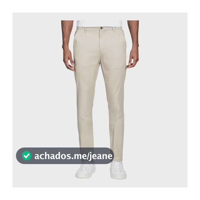 Calça Aramis Chino Algodão Premium Básica Areia