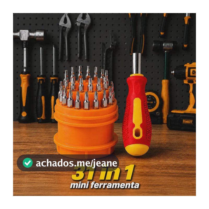 Kit Mini Ferramentas 31 Peças Precisão  Multiuso Pronto Uso