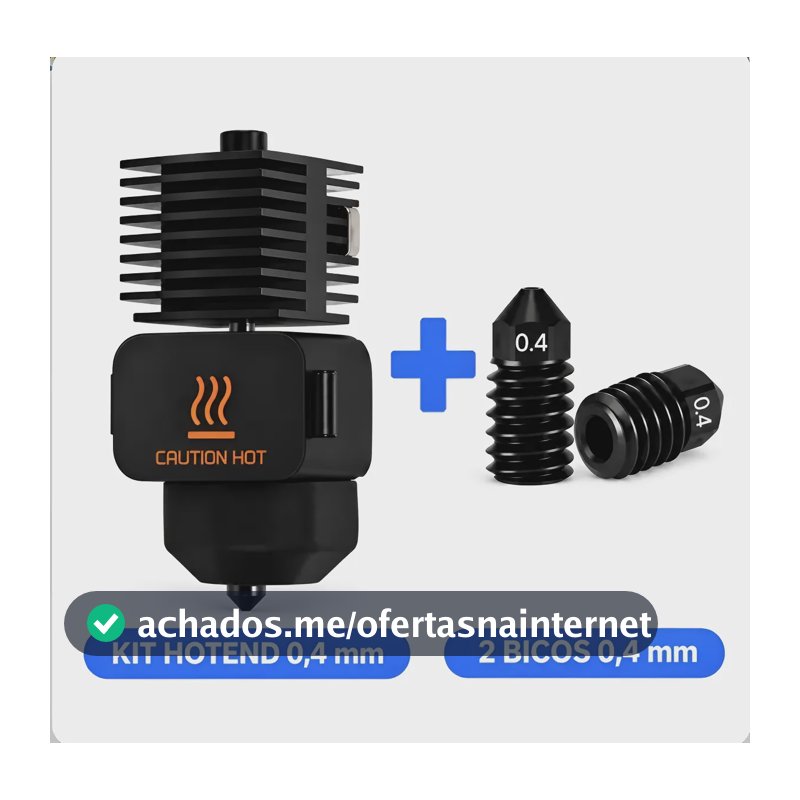 Kit Hotend 0,4mm Para Bambu Lab A1 / Mini Com 2 Bicos 0,4mm