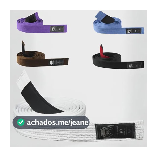 Faixa Jiu Jitsu Adulto Tradicional 6 Costuras Venum Oficial