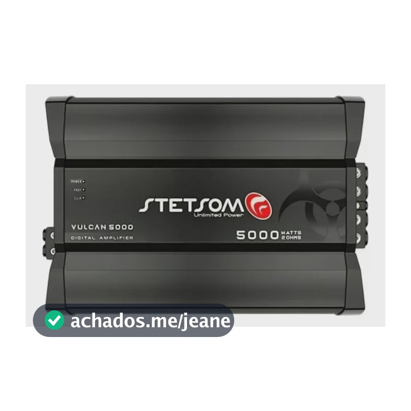 Módulo De Som Automotivo Stetsom Vulcan 5000 1 Canal 2 Ohms
