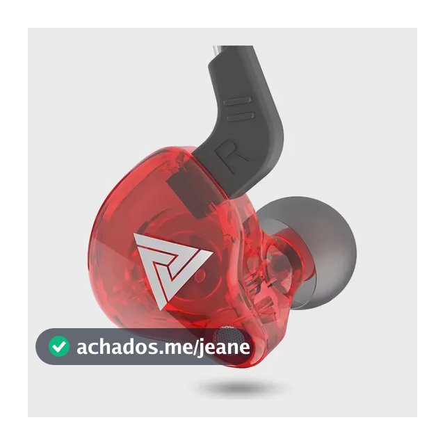 Fone Gamer Qkz Ak6 Intra Auricular P2 3.5mm Com Microfone Cor Vermelho