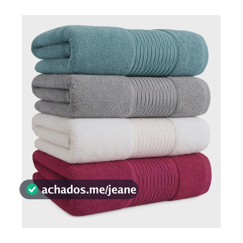 Kit 4 Toalhas De Banho Premium 100% Algodão Grande Grossa Sortida Lux Cotton