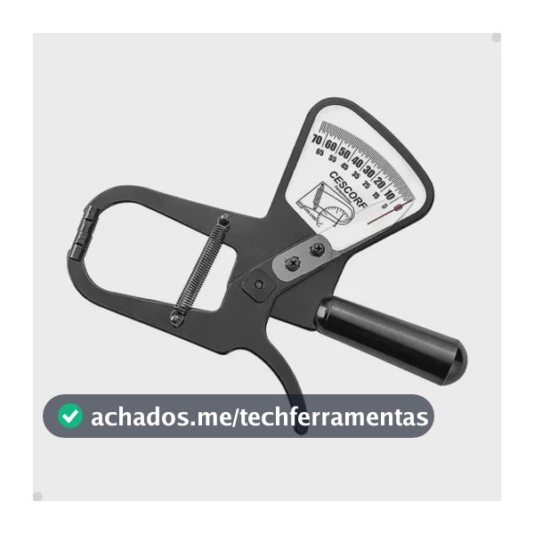 Adipômetro Plicômetro Clínico Compacto Cescorf + Trena Preto