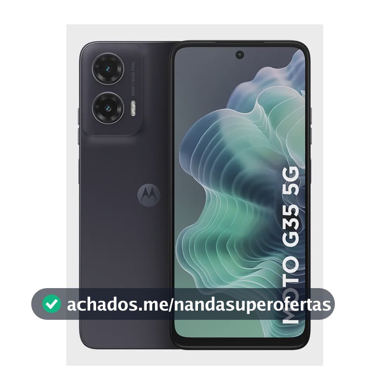 Smartphone Motorola Moto g35 5G - 128GB 4GB RAM+8GB Ram Boost, e Camera 50MP com AI NFC Tela 6.7" com Superbrilho - Grafite