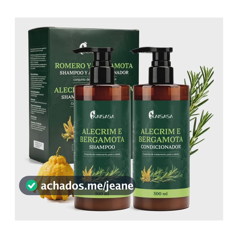 Kit Shampoo E Condicionador Kaisasa De Alecrim E Bergamota