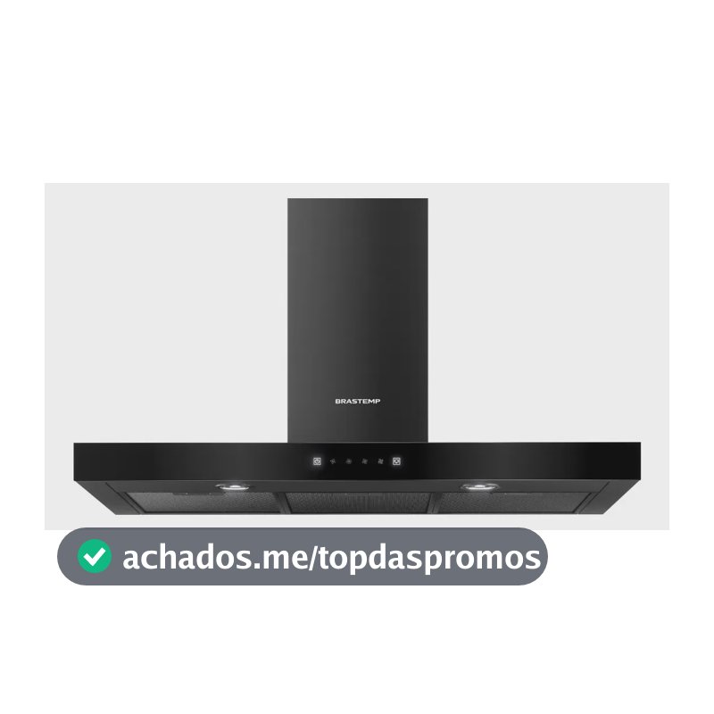 Coifa Brastemp Inox 5 E 6 Bocas Com Timer Autodesligamento Preto 127v