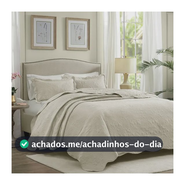 Kit Cobre Leito Colcha Cama Queen 240x260 Dupla Face Jogo