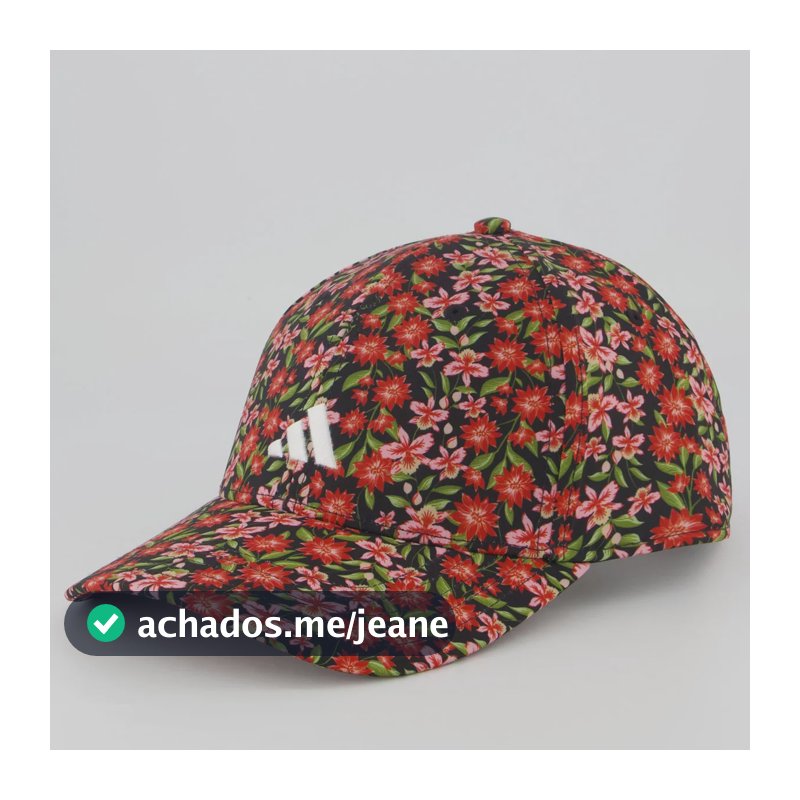 Boné adidas Farm Feminino Floral Preto E Vermelho Preto Unico -