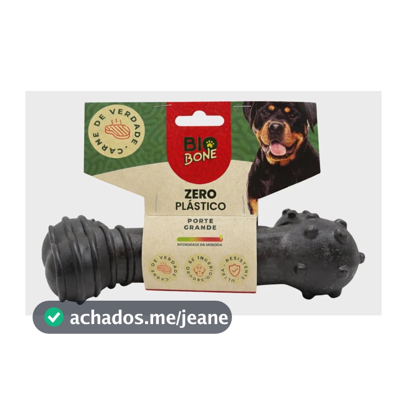 Mordedor Natural Biobone Zero Plástico Ossão Gigante P/ Cães Cor Mordica Extra Forte - Carne