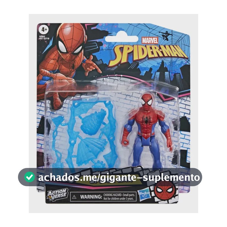 Boneco Spider-man Marvel Action Verse Com Acessórios 11cm