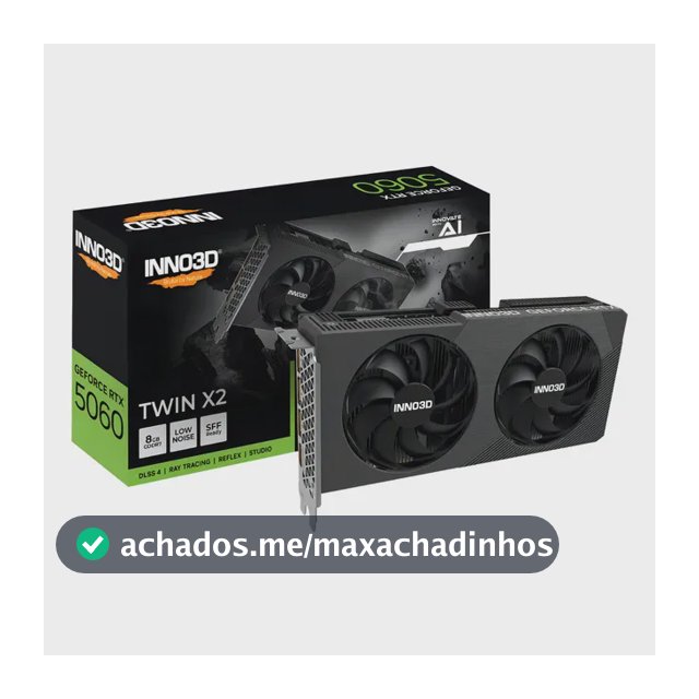 Placa de Vídeo INNO3D GeForce RTX 5060 Twin X2 8GB GDDR7 128-bit