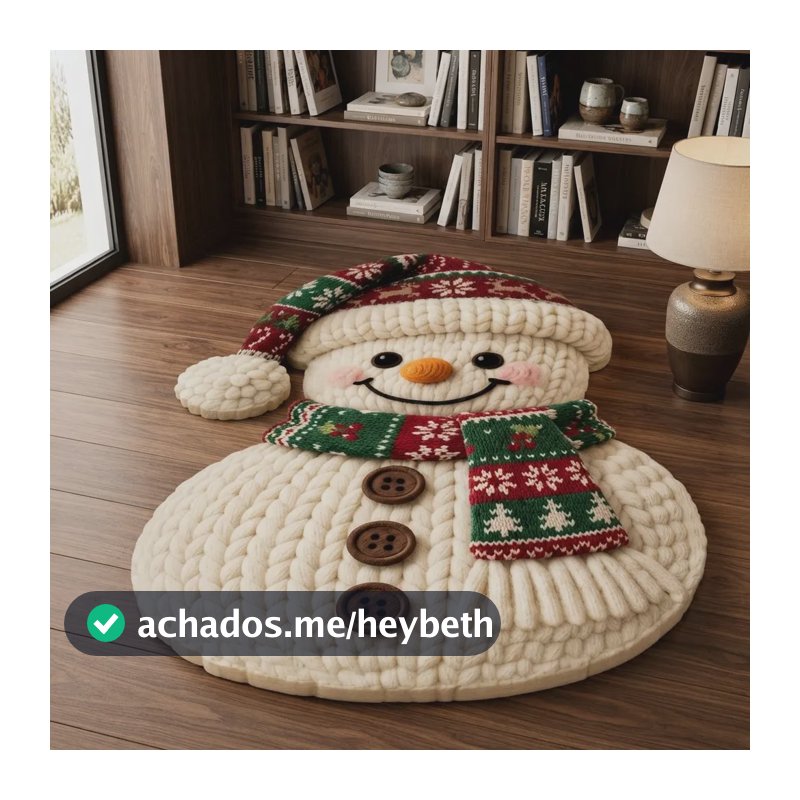 Tapete Formato Natalino Antiderrapante Boneco De Neve Natal 70 Cm 50 Cm 6