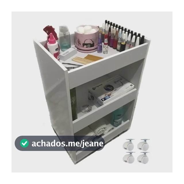 Prateleira De Esmaltes Mesa Auxiliar Armario Salão De Beleza