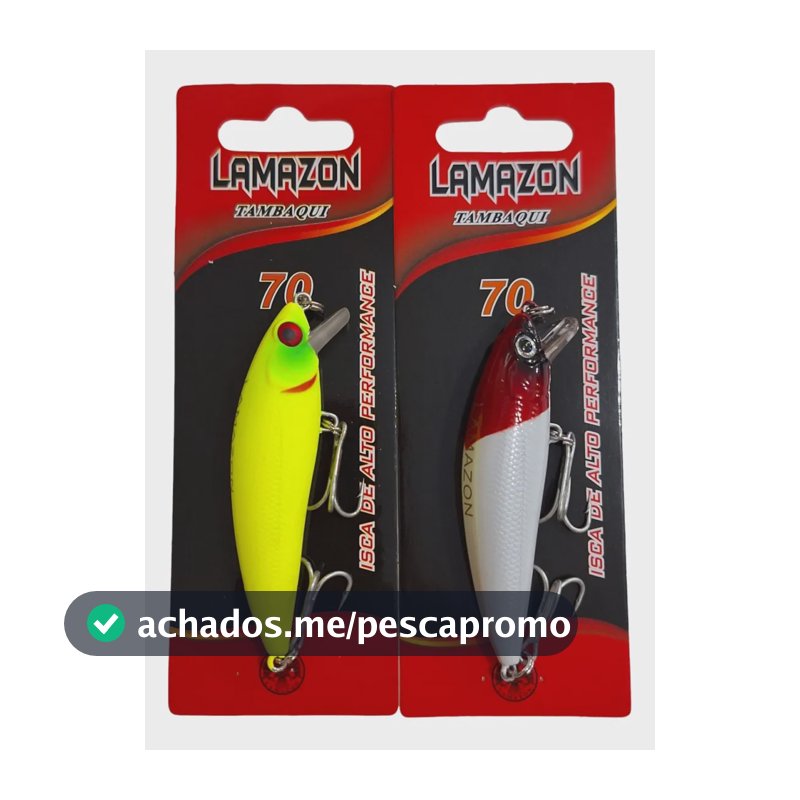 2 Isca Artificial Meia Água Lamazon 7cm 9,2gr Estilo Inna 70 14 E 23