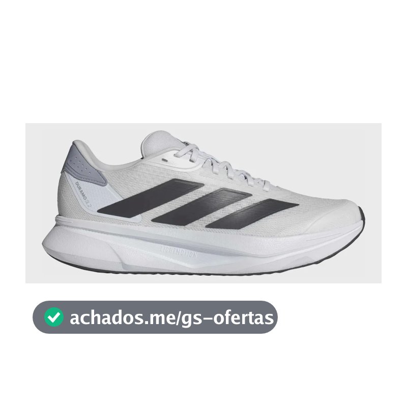 Tênis De Corrida Masculino Duramo Sl 2 adidas Branco Liso 40 Br