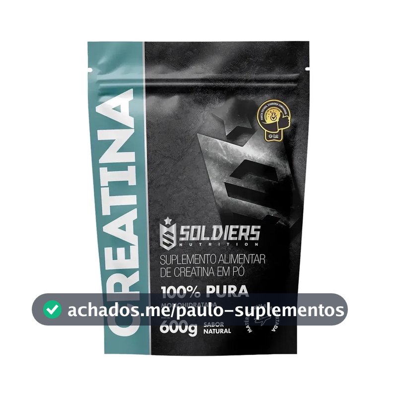 Creatina Soldiers Nutrition em pó Sem sabor x 600g