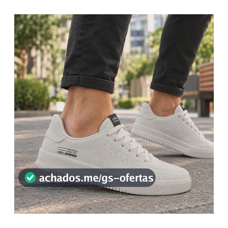 Tênis Olympikus Eros 2 Masculino Casual Confortavel Original Branco Liso 40