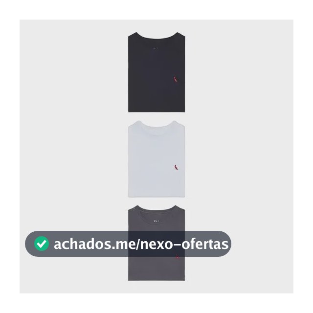 Kit 3 Camisetas Básicas Brasa Pica Pau Bordado Reserva