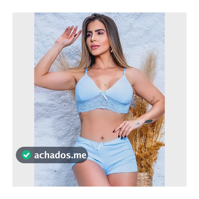Top Doll Pijama Curtinho Feminino Renda Sensual Confort Sono