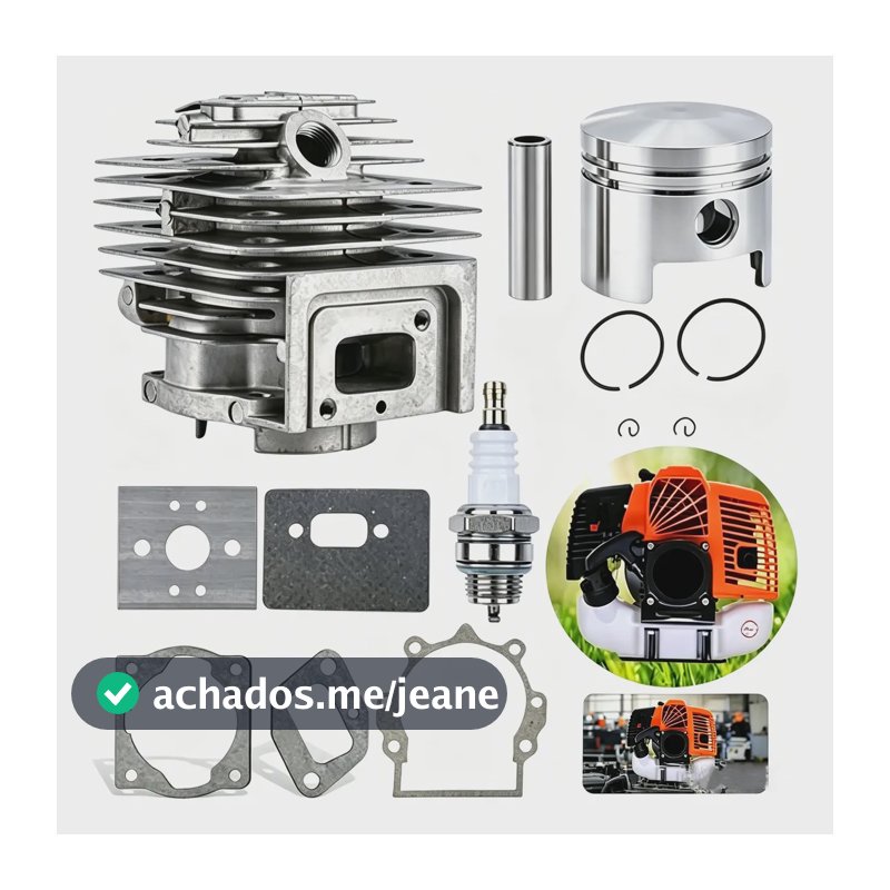 Kit Cilindro Pistão Juntas Para Roçadeira Manutenção 52cc