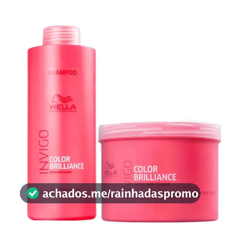 Kit Collor Brilliance Shampoo 1l + Mascara 500 g - Wella
