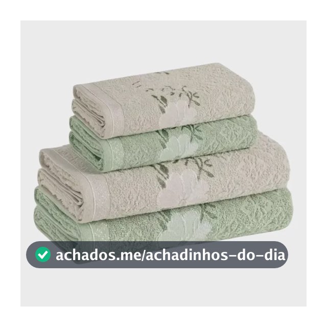 Jogo Toalhas Banho Karsten 4pçs Grossas Macias 100% Algodão
