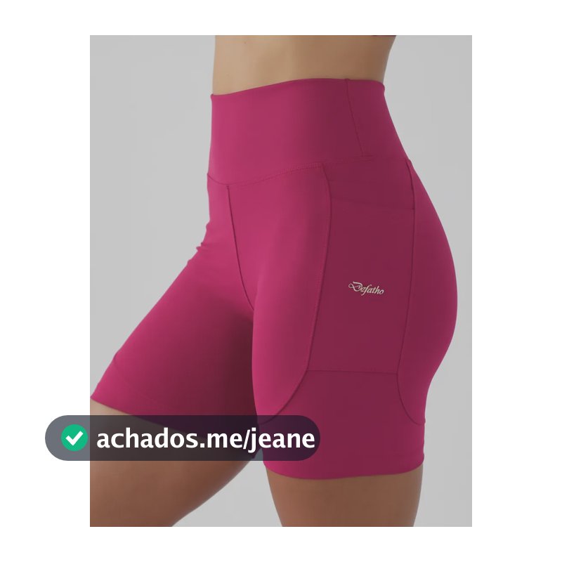 Shorts De Compressão Feminino Para Corrida Com 4 Bolsos Rosa Liso P
