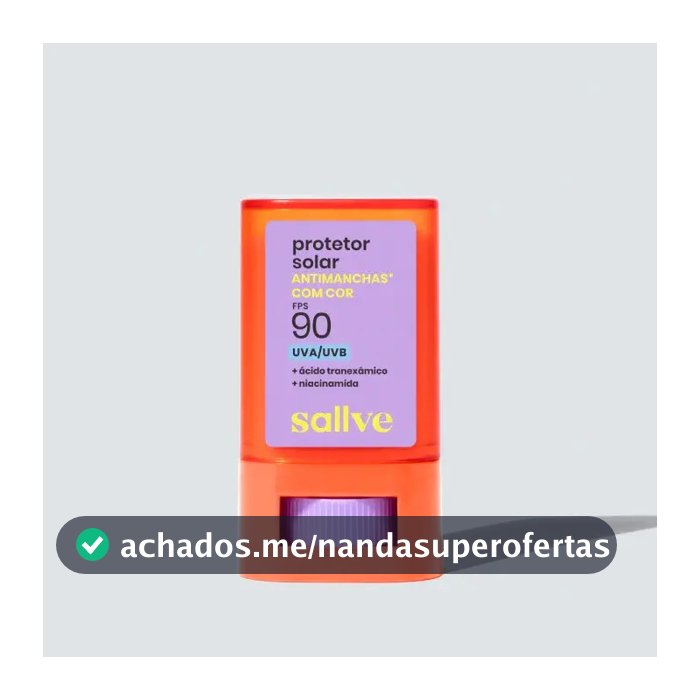 Protetor Solar Antimanchas Com Cor 2 Em Bastão 90fps Sallve