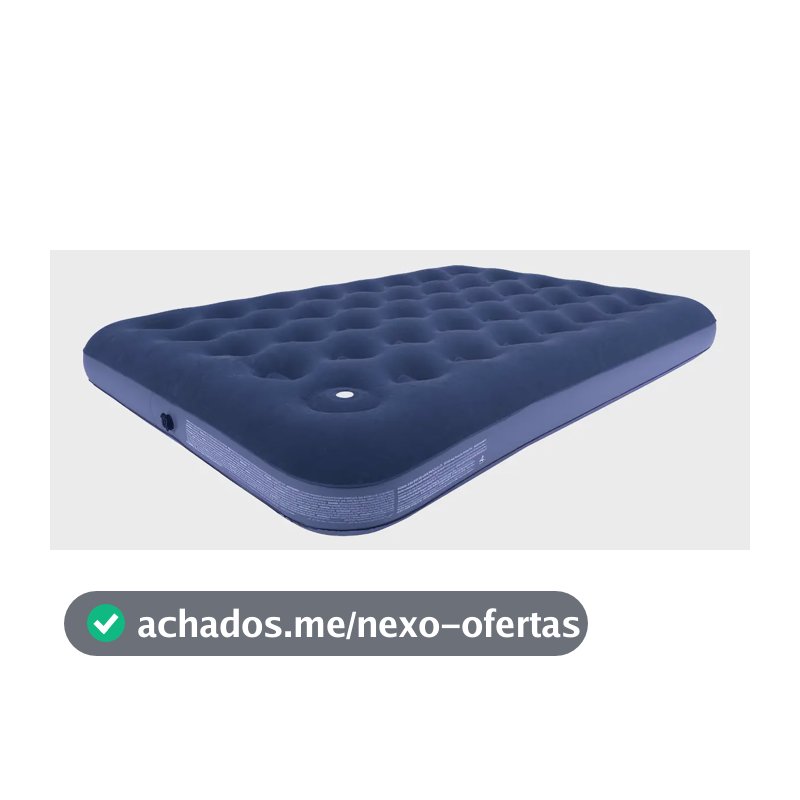 Colchão Inflável Casal Acampamento Inflador Acoplado O2flow