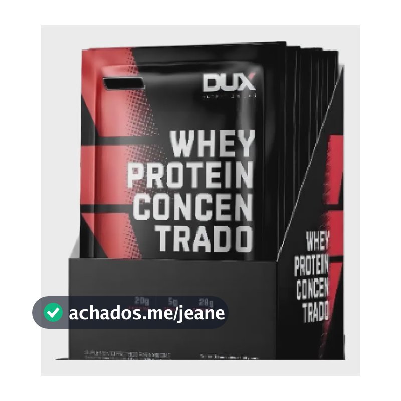 Whey Protein Concentrado Sachê 30g Cappuccino 10un Dux