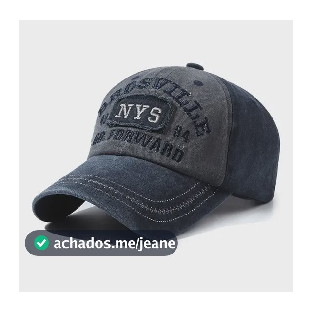 Boné Aba Curva Bordado Estilo Baseball Casual Azul-marinho Fix