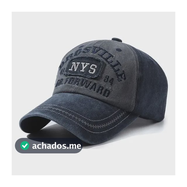 Boné Aba Curva Bordado Estilo Baseball Casual Azul-marinho Fix