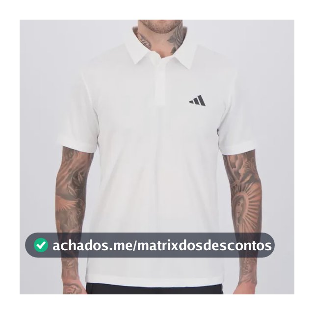 Polo adidas Tennis Logo Branca