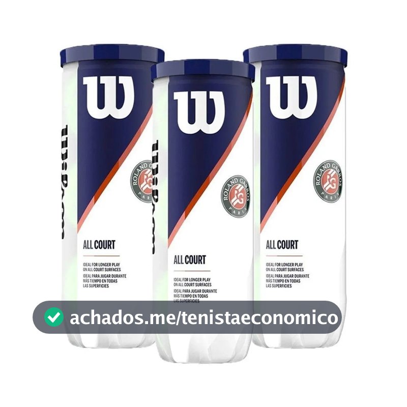 Bola De Tênis Wilson Roland Garros Pack Com 03 Tubos Quantidade de bolas: 9