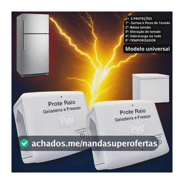 Kit 2 Prote Raio Quedas E Surtos  P/ Geladeira E Freezer