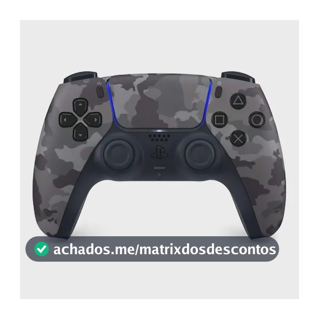 Joystick sem fio Sony Dualsense Control Ps5 Playstation, cor: cinza, camuflagem