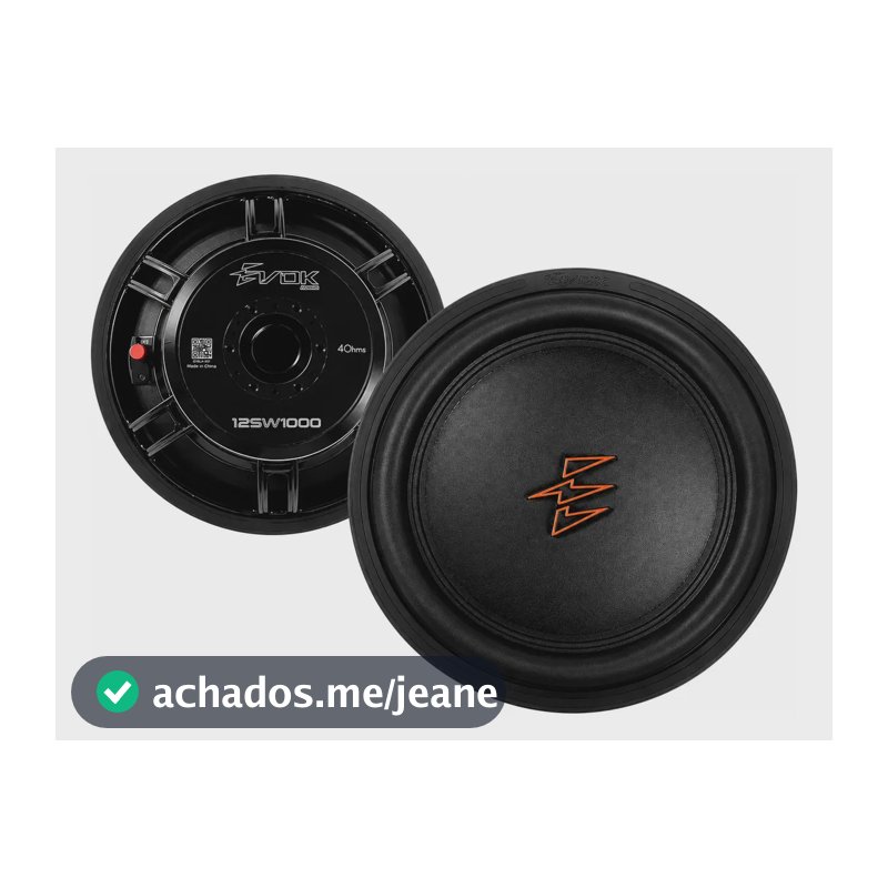Alto Falante Subwoofer Evok Sw1000 12 Pol 1000w Rms 4ohms Preto