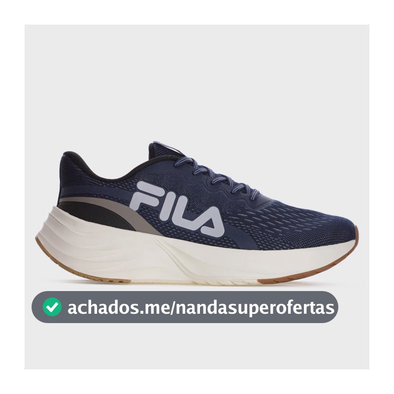 Tênis Fila Corrida Estável Amortecimento Caminhada Azul Azul 41 Br