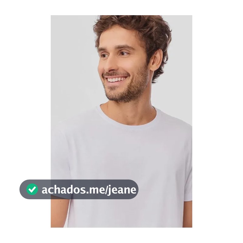 Camiseta Tubular Masculina 100% Algodão Sem Costura Lateral Branco Sem Desenho P Lisa