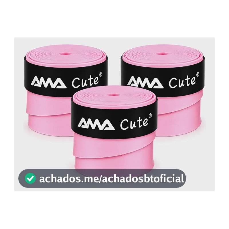 Overgrip Ama Sports Cute 3 Unidades Pet Desenho Patinhas Rosa