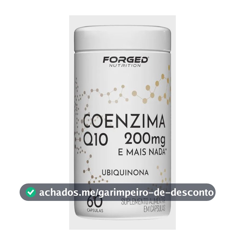 Coenzima Q10 200mg Pura Alta Concentração 60 Cápsulas - Forged Nutrition Sem Sabor