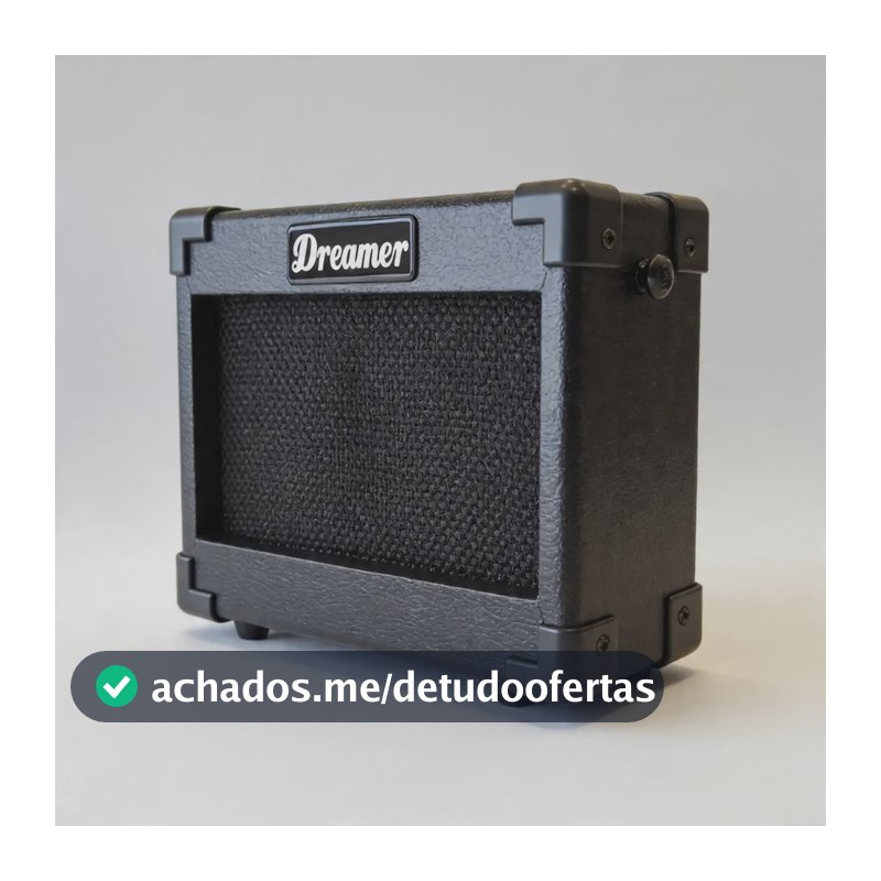 Mini Amplificador E Alto Falante Portátil 5w Guitarra Violão Preto Não Aplica