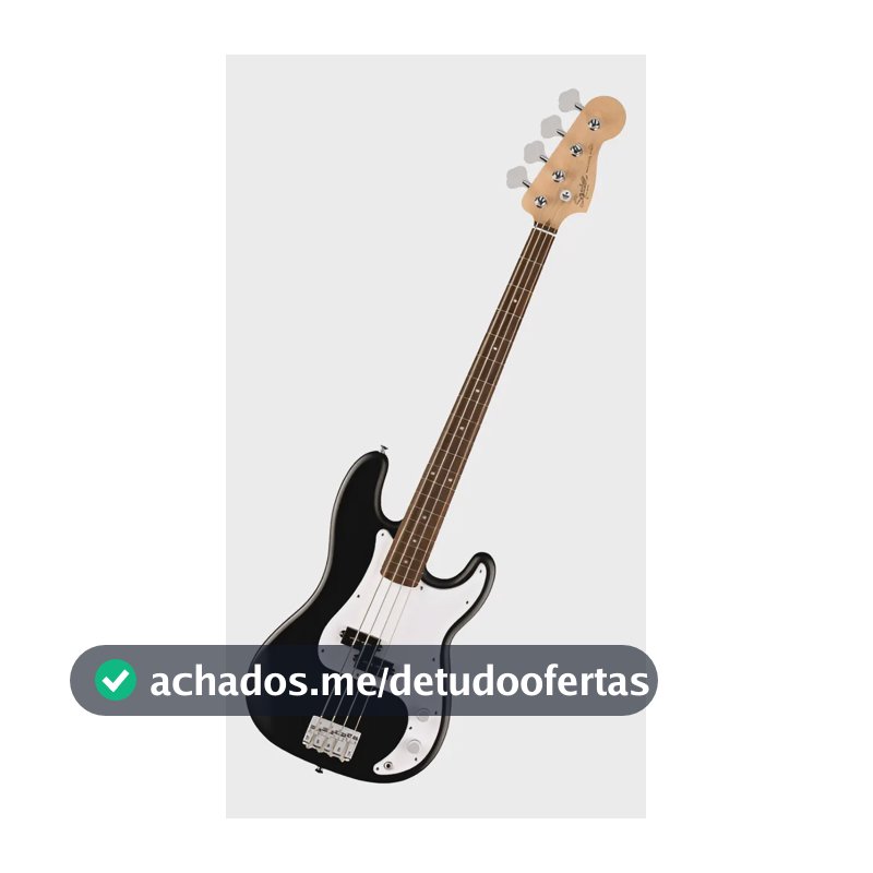 Contrabaixo Fender Squier Debut Precision Bass Lrl Wpg Preto Destro Fosco 4