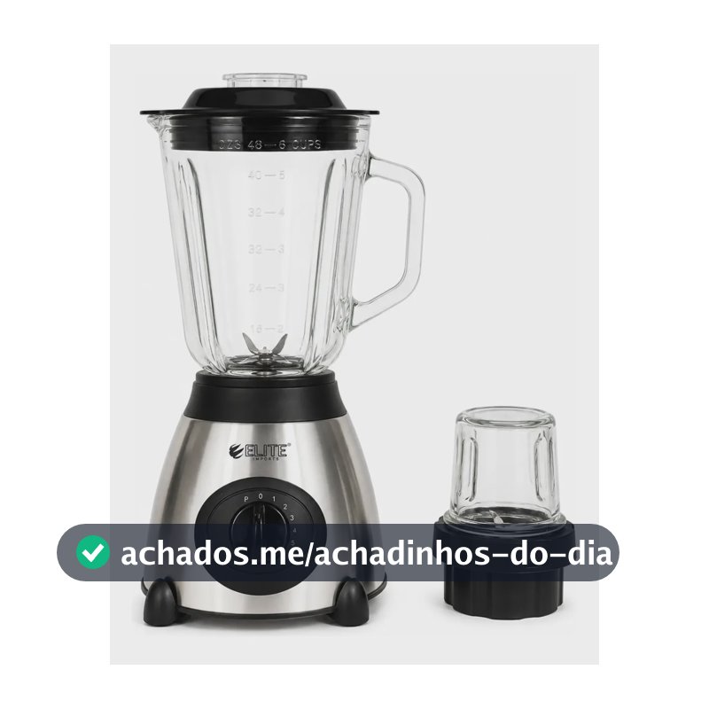 Liquidificador Elite 6 Velocidades com Copo de Vidro de 1.7 L e Função Pulsar