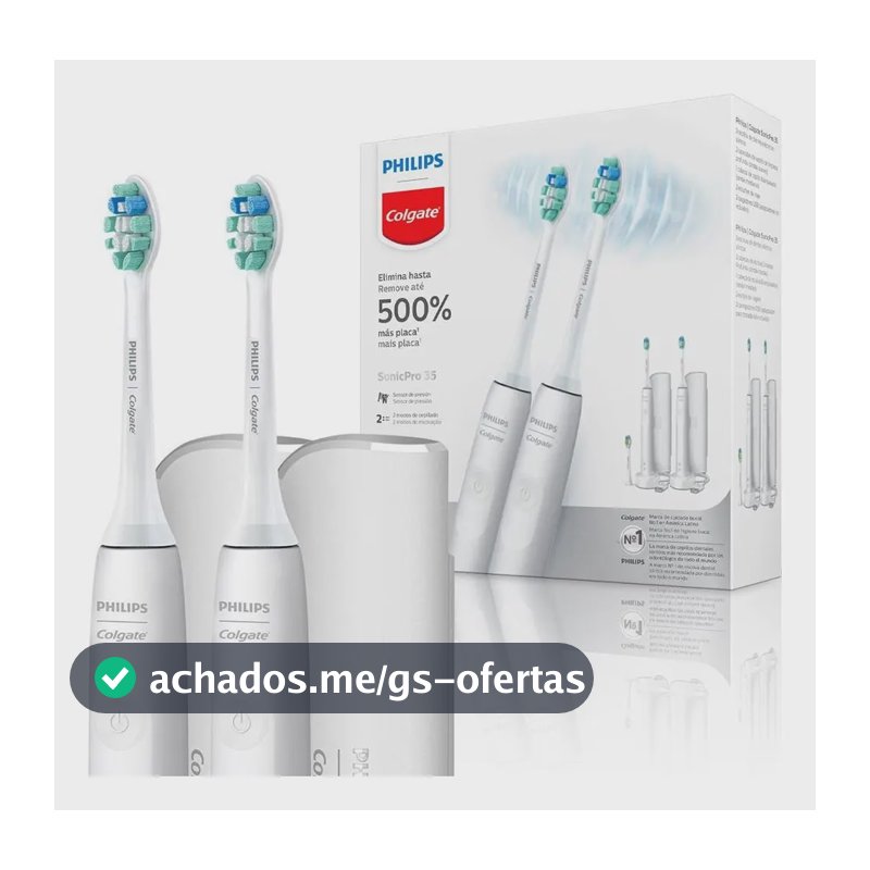 Escova Eletrica Philips Colgate Sonicpro 35 2 Unidades