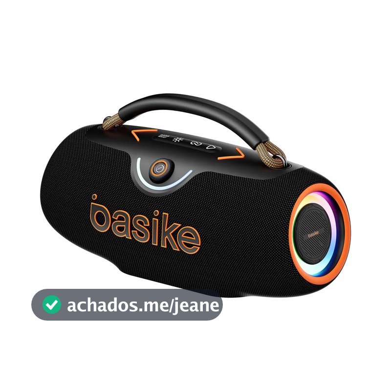 Caixa de Som Basike Ba-RAD321 Boombox Portátil 400W com Bluetooth e Rádio FM