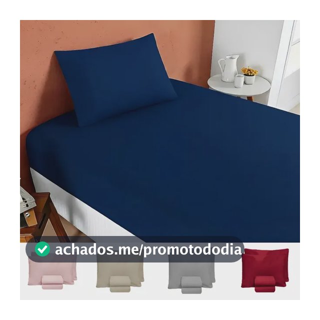 Kit Jogo Lençol Roupa Cama Solteiro 2p C/ Elástico 400 Fios