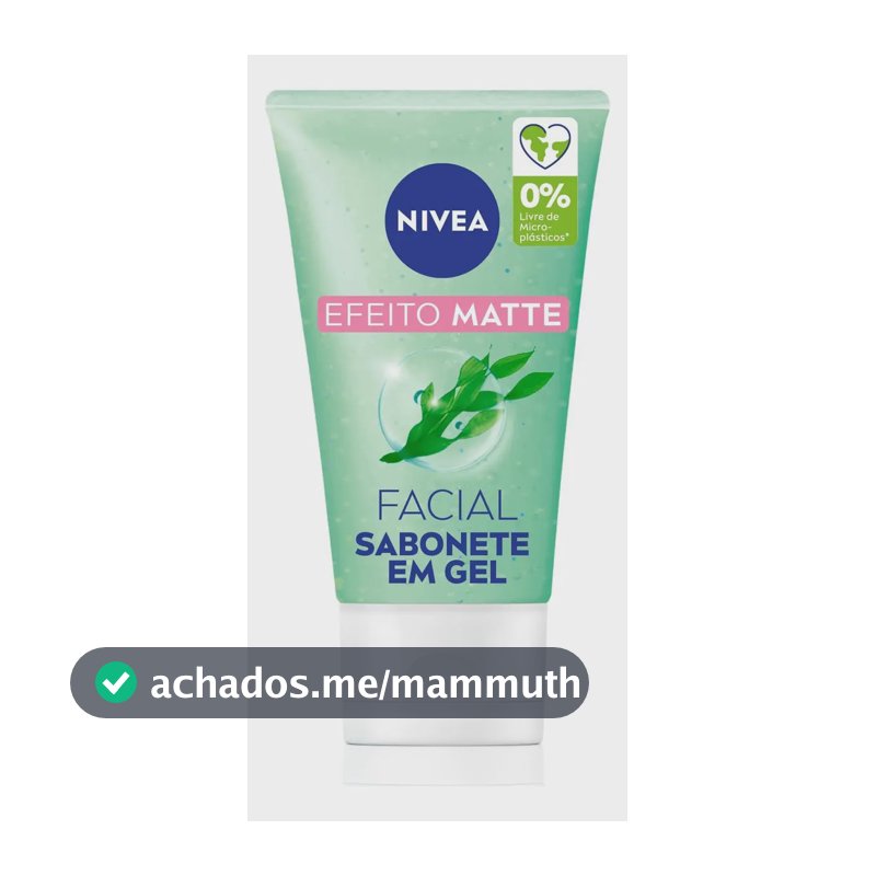 NIVEA Sabonete Facial em Gel Purificante Efeito Matte 150g, Limpeza Profunda, Controla Oleosidade, Poros Limpos, Pele Mista e Oleosa